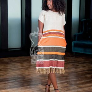 White casual summer mid dress J004