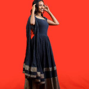 Dark blue dress L022