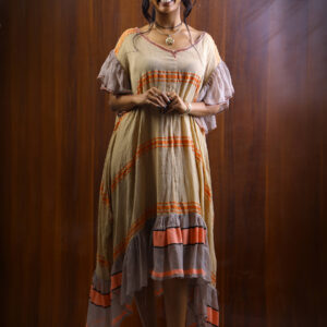 Light Salmon midi dress L035