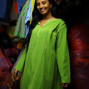 Green short dress L037