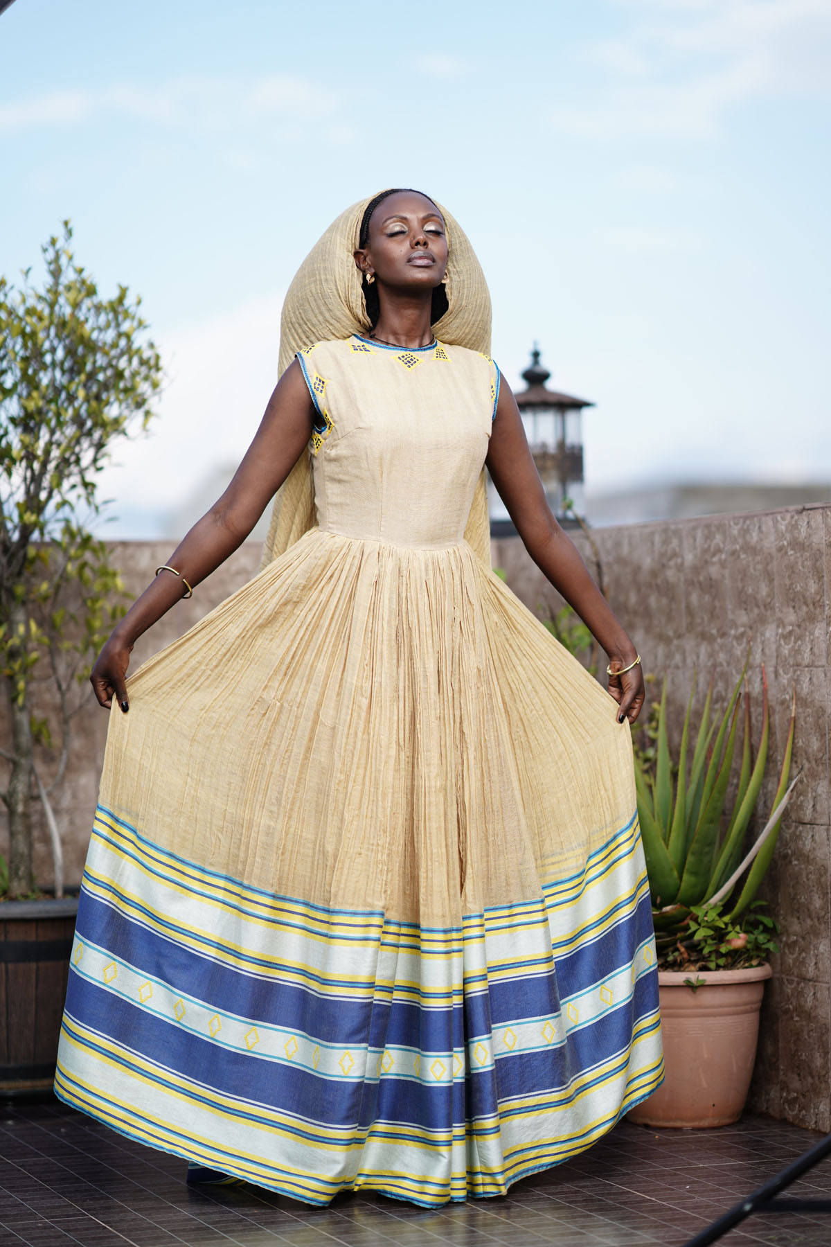 Cream Ballroom Dress - Image 5