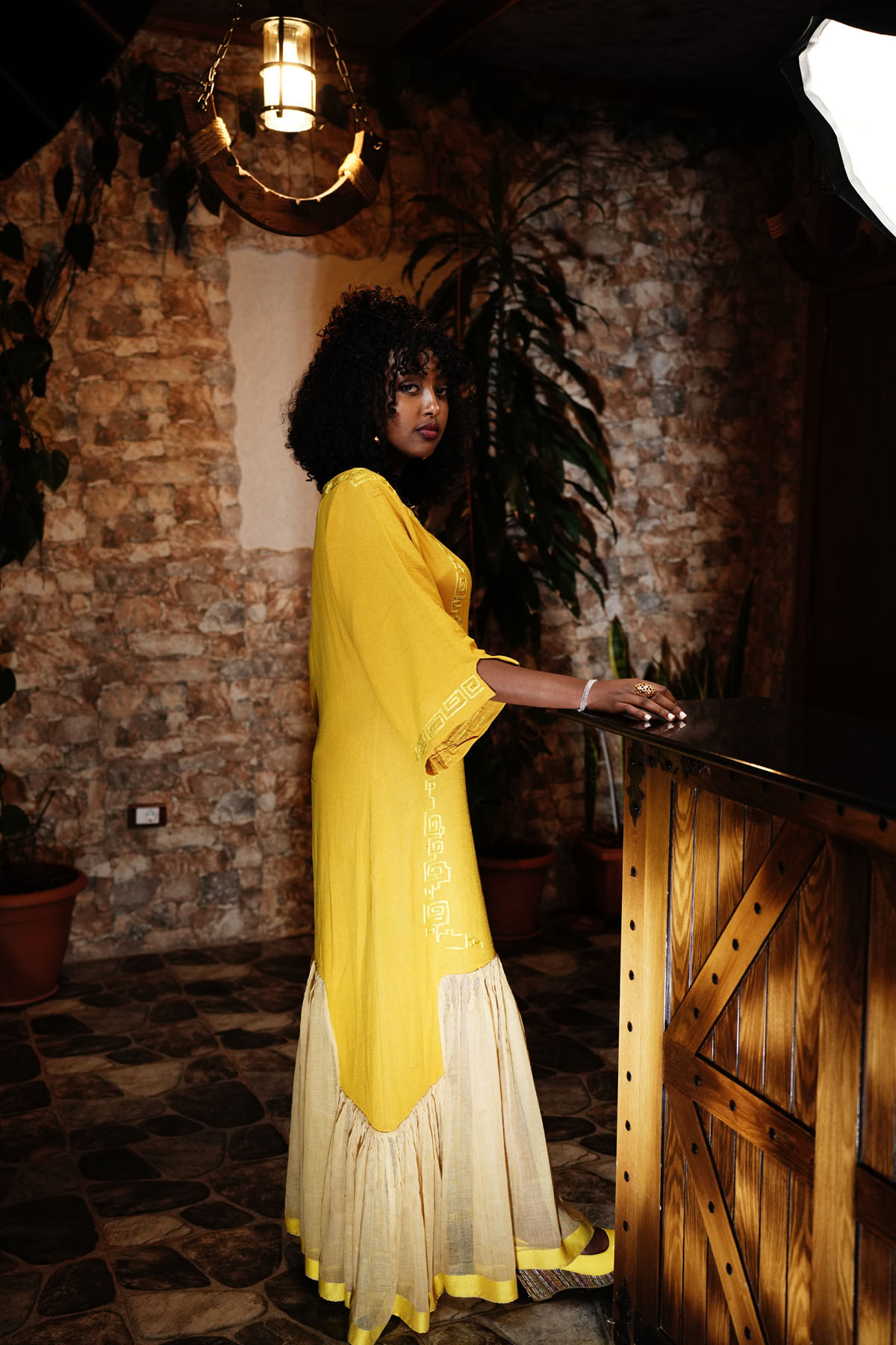 Golden Yellow Adey Maxi Dress - Image 3