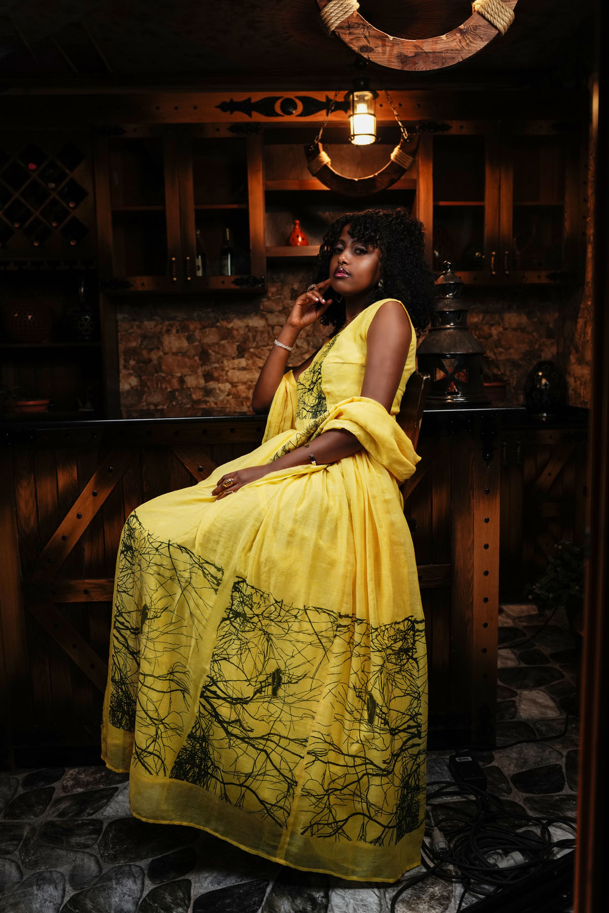 Adey Light Yellow Dress - Image 5