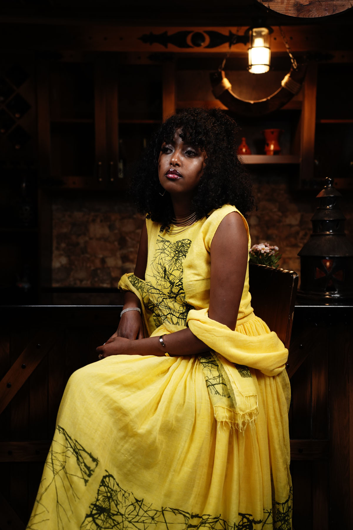 Adey Light Yellow Dress - Image 6