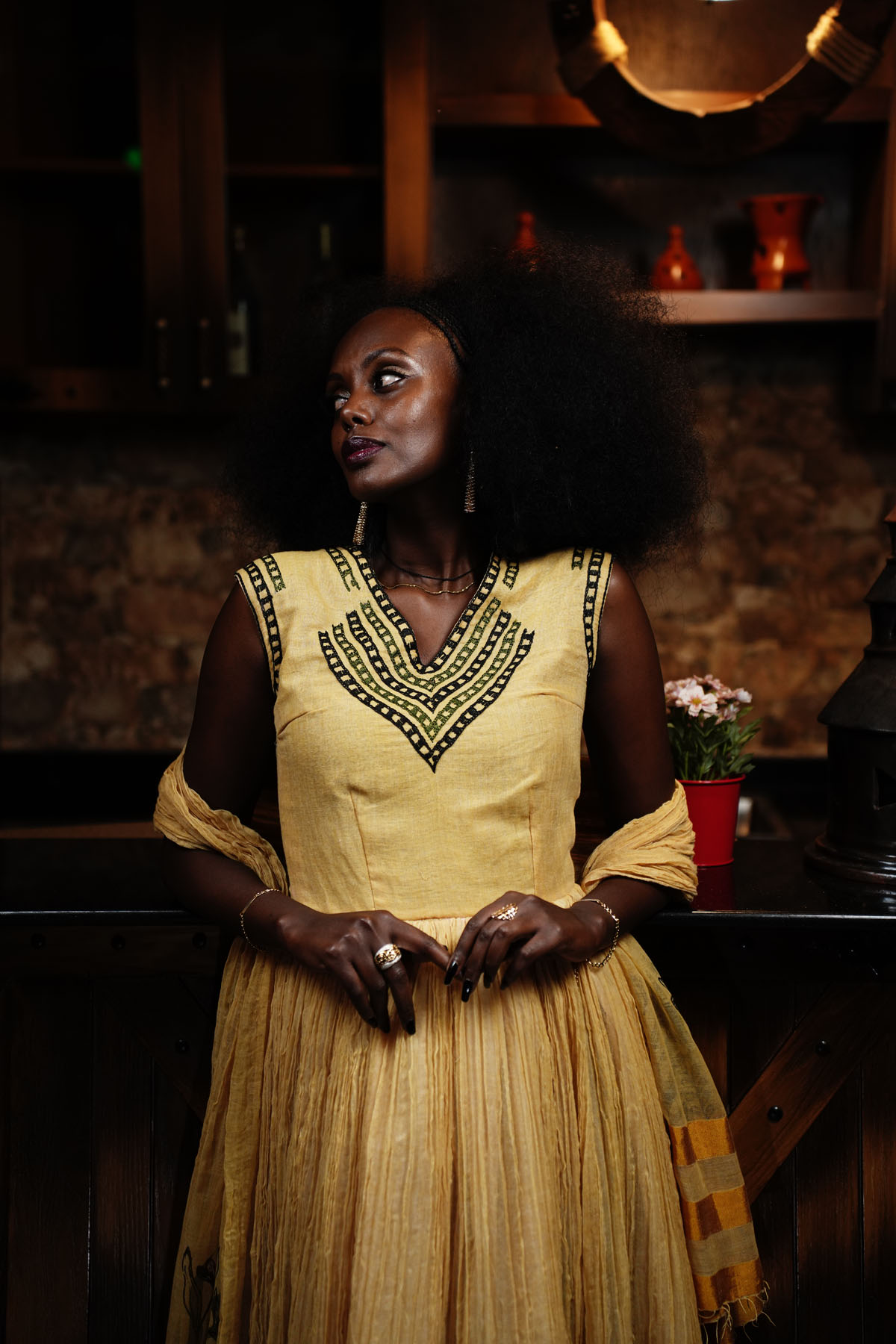 Adey Royal Yellow Dress - Image 6