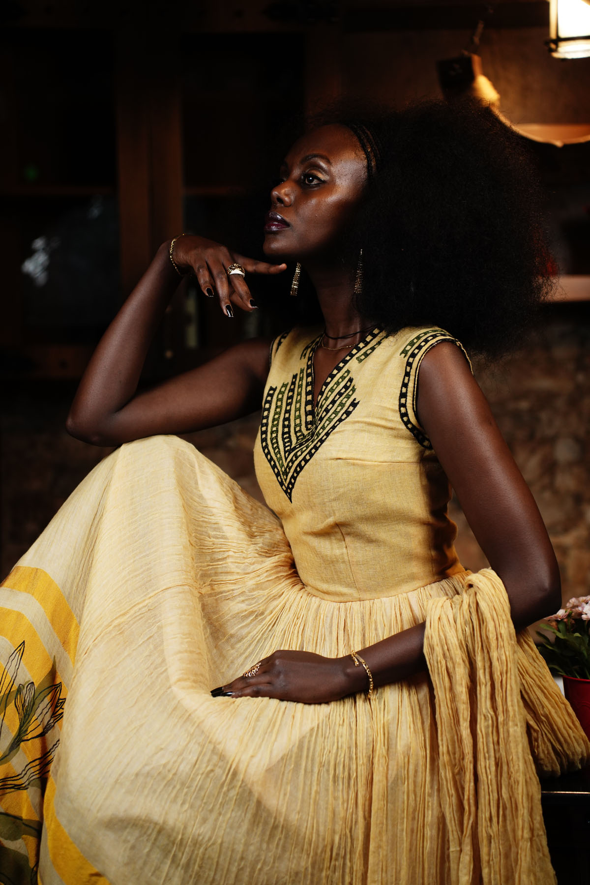 Adey Royal Yellow Dress - Image 5