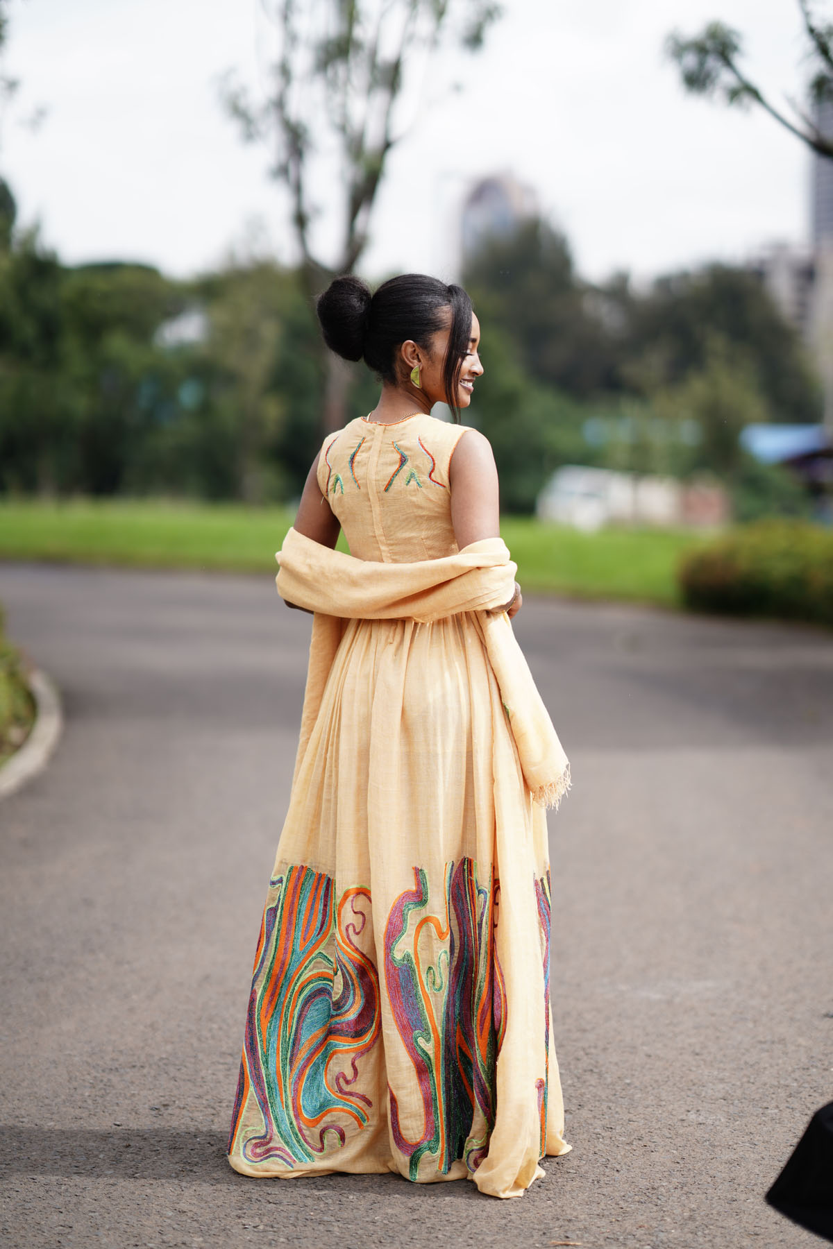 Royal Cream Adey Dress - Image 3