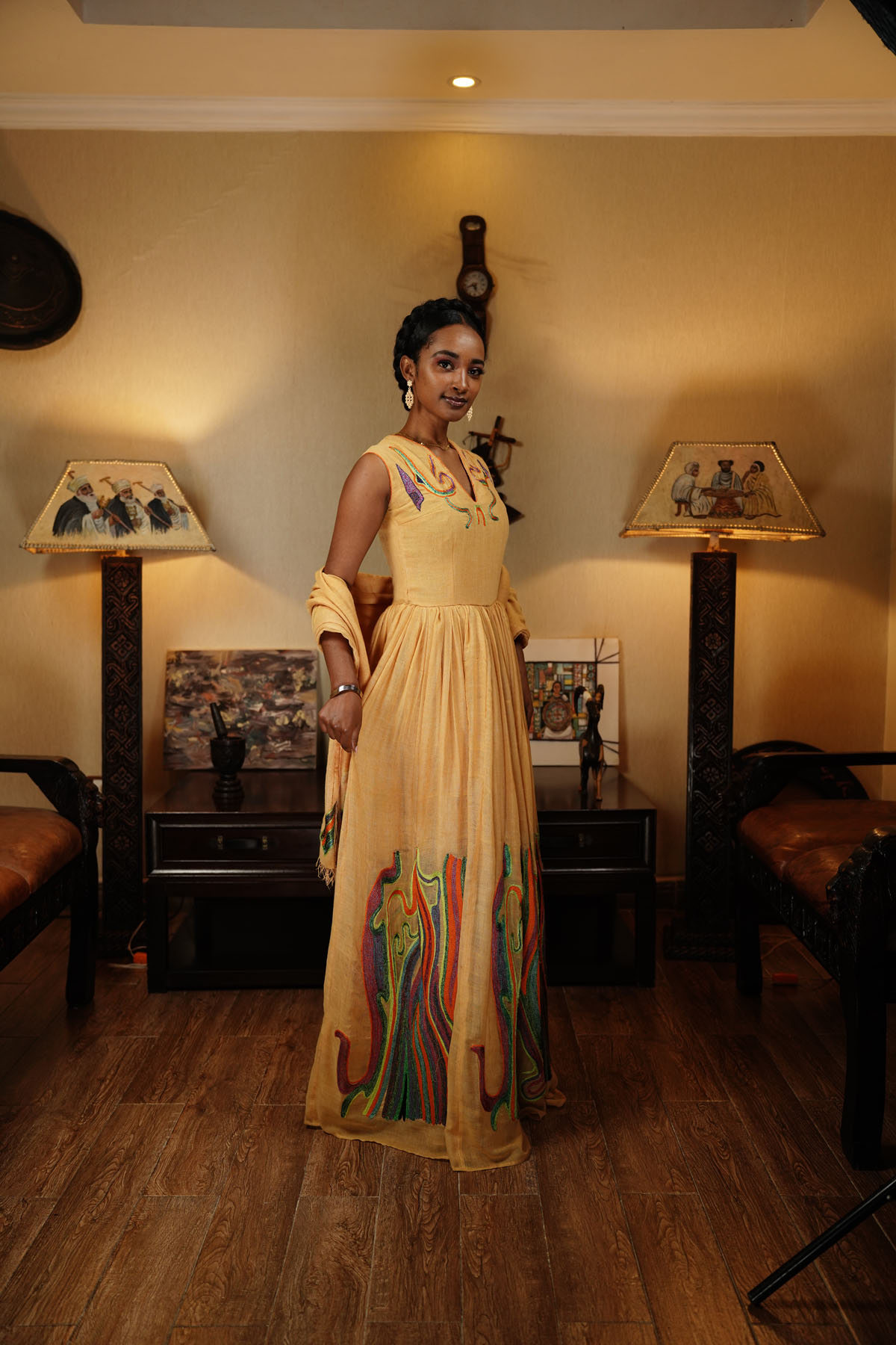 Royal Cream Adey Dress - Image 8