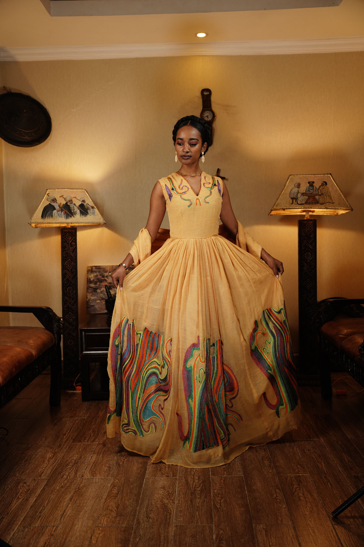 Royal Cream Adey Dress - Image 6