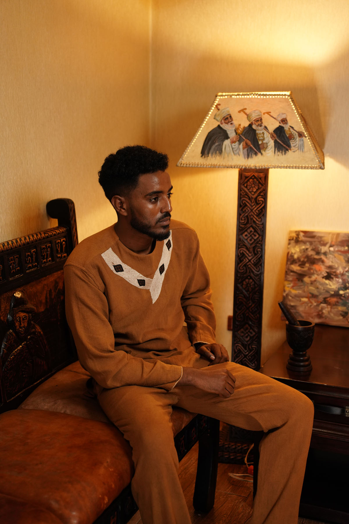 Caramel Brown Men's Top & Pants - Image 3