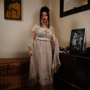 Long cream dress 17ENY-33