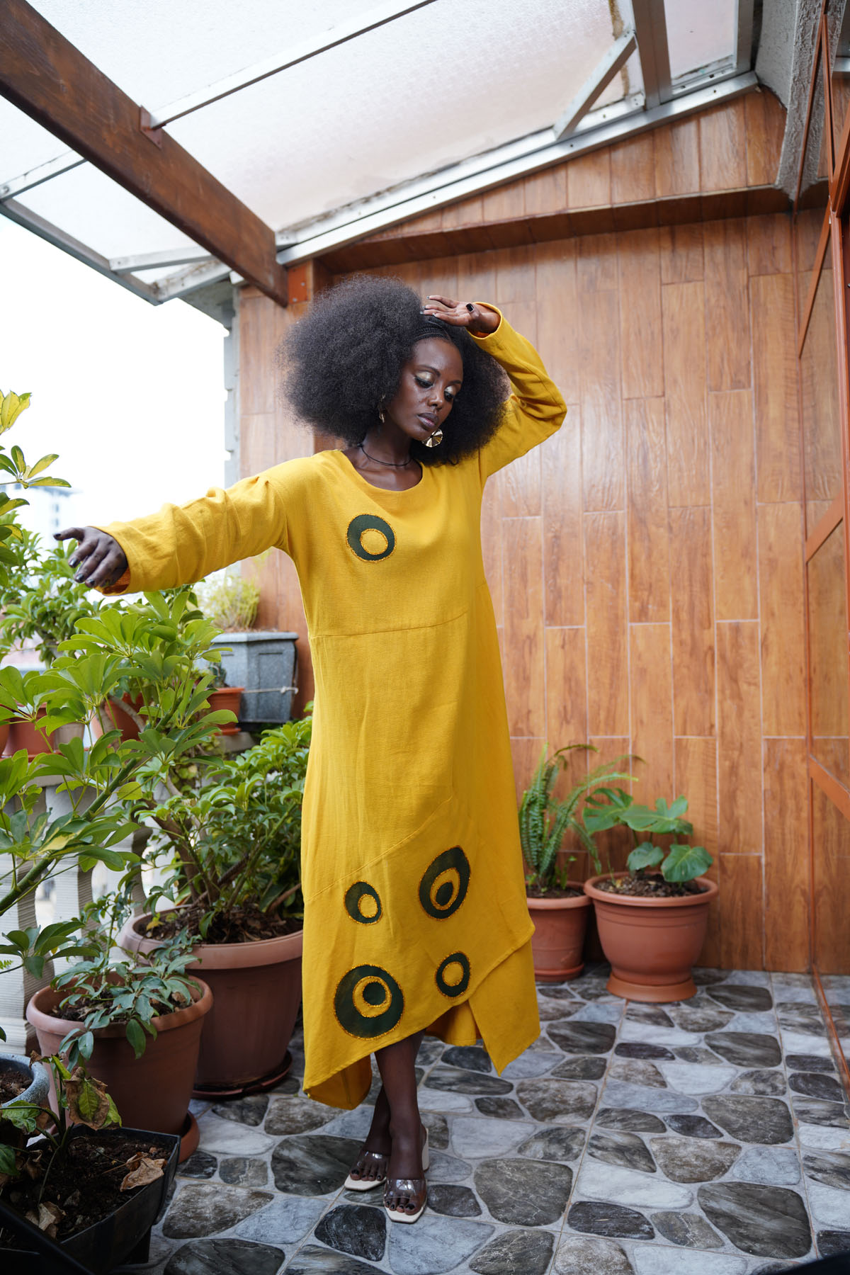 Royal Yellow Maxi Dress - Image 3